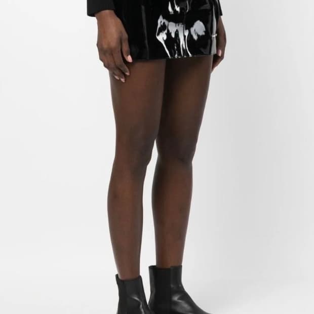 알릭스 유광 미니 스커트