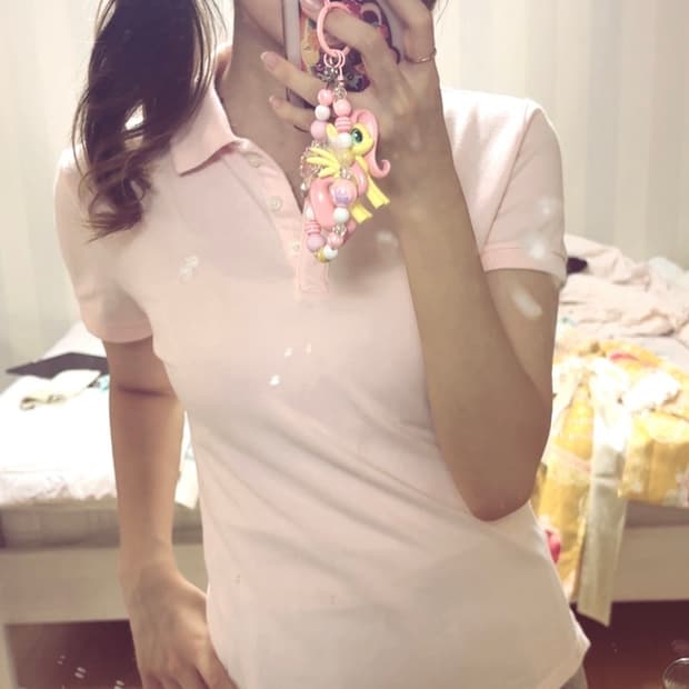 아베크롬비 핑크 반팔 