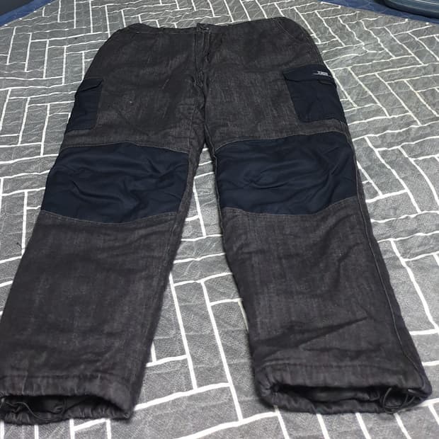 T-BUC 겨울 방한 데님 카고 패딩 팬츠 (37~38)