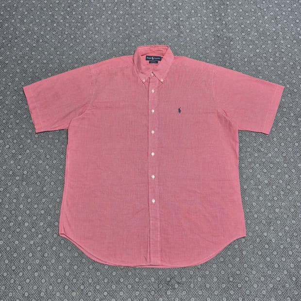 [L] 폴로 박스핏 블레이크 버건디 체크-505