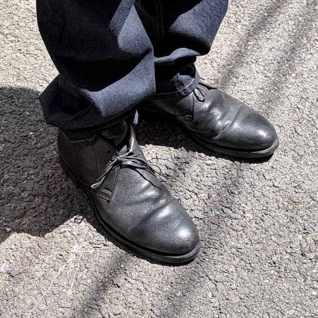 Giorgio Armani Leather Lace-Up Boots