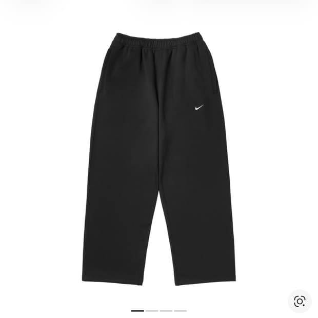 나이키 NSW 스우시 오픈 헴 플리스 팬츠 블랙 L