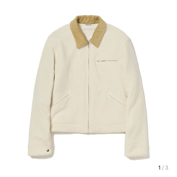 [M] AURALEE 오라리 홈스펀 트위드 블루종 아이보리