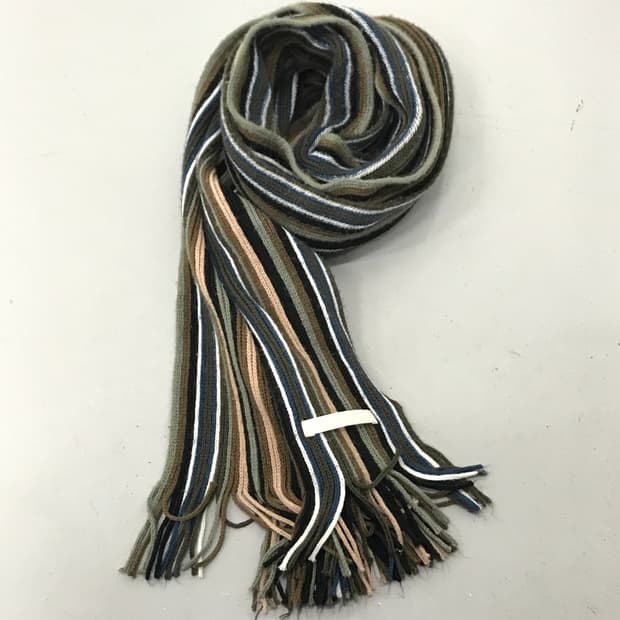 Multi-Stripe Acrylic Knit Scarf