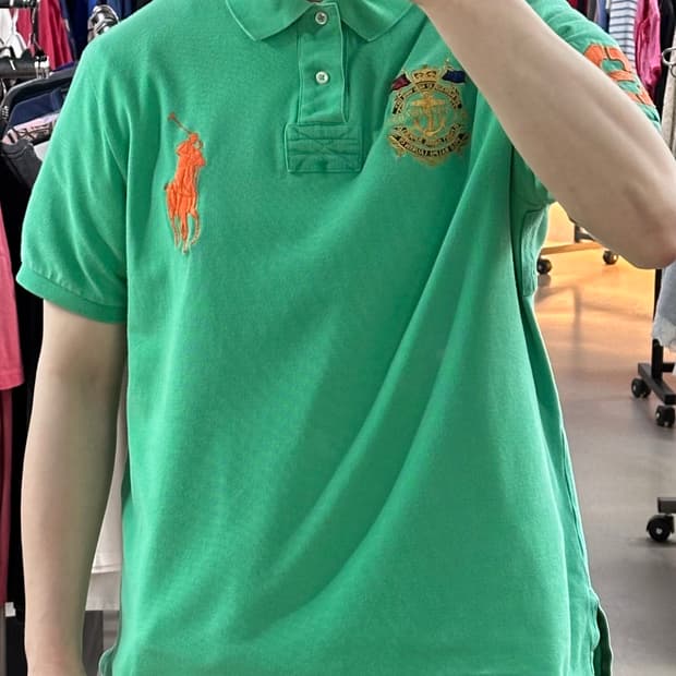 🔥Polo Ralph Lauren 빅포니 자수 PK 카라티 그린🔥