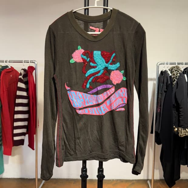 자수 패치 빈티지 롱슬리브 / 여성 M