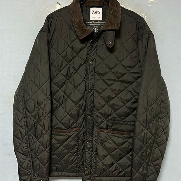 ZARA 자라 남자 퀼팅자켓 누빔 코듀로이 추동복 XL 105