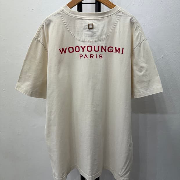 정품) 우영미 백로고 로고 반팔 티셔츠 50