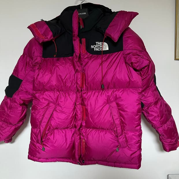 노스페이스 핑크색 패딩