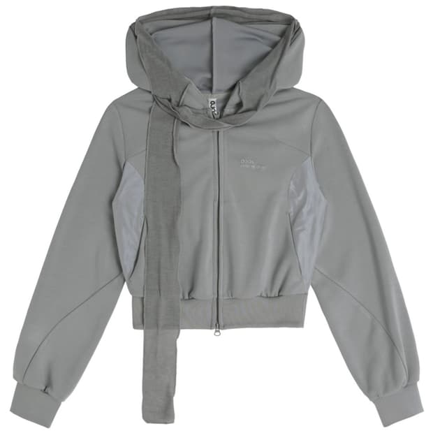 오호스 머플러 복서 후드집업 (크롭 ojos 그레이 boxer 코이세이오