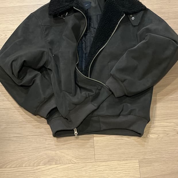 스웨이드 레더 무스탕 자켓