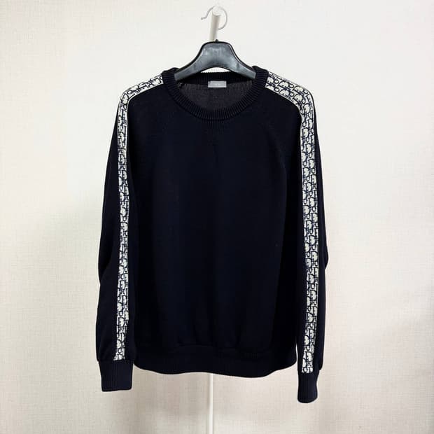 [2XL] 디올 오블리크 인서트 니트