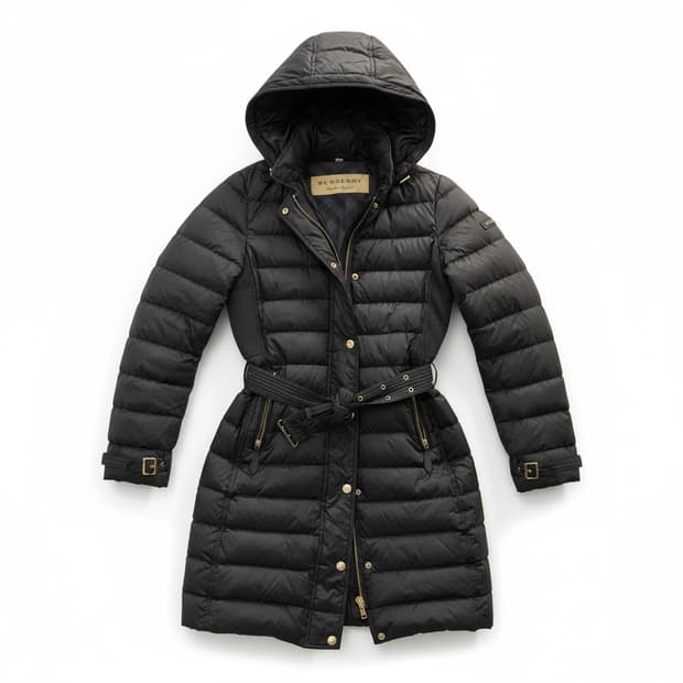 버버리 정품 애쉬무어 여성 구스다운 패딩 M 블랙