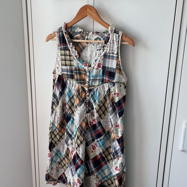 Honeysuckle rose 패치워크 하구미 나시 원피스 