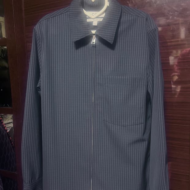 [남성XS]COS 코스 릴렉스드핏 네이비 체크패턴 자켓