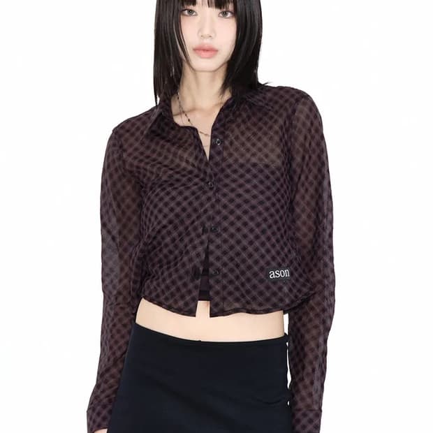 MARTINI SEE-THROUGH SHIRT pink