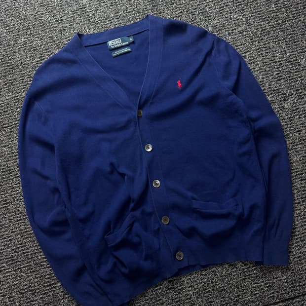 폴로 랄프로렌 포니 미니멀 가디건 네이비 1363