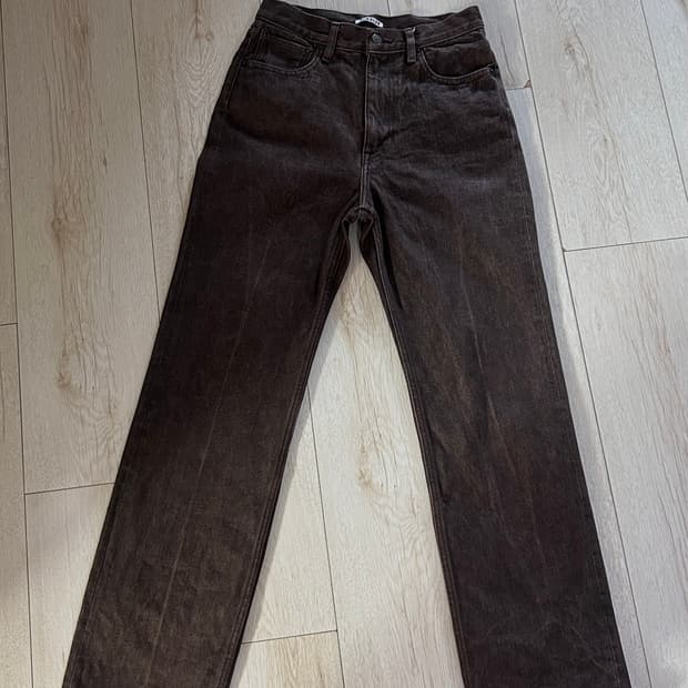 Auralee 하드 트위스트 데님팬츠 브라운 27