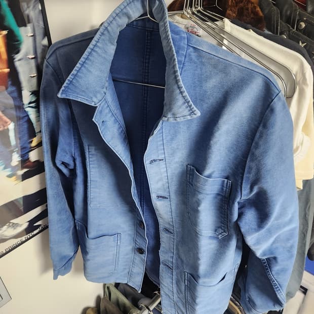 70s French Moleskin Work Jacket