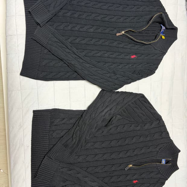 폴로 랄프로렌 코튼 니트 하프집업 M