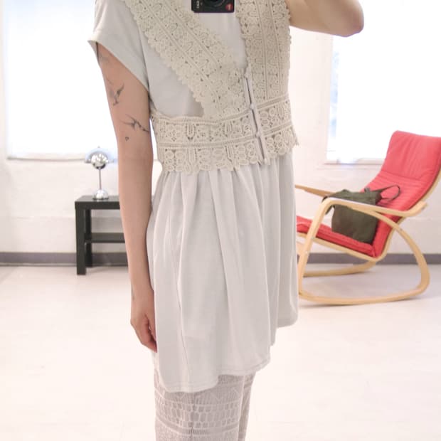[Rose Farm] crew neck tunic + bustier