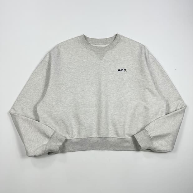 APC 아페쎄 여성 크롭 맨투맨 오트밀 여성S