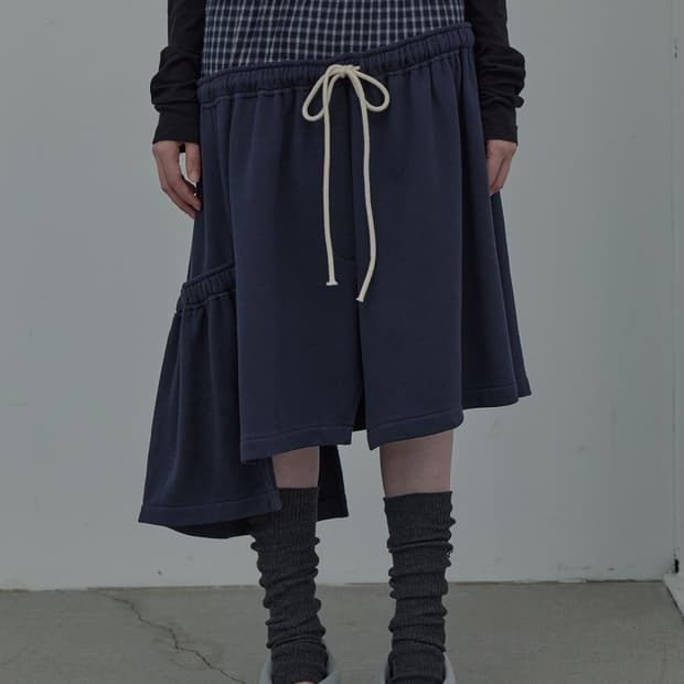 LCDC 체크믹스 져지 스커트