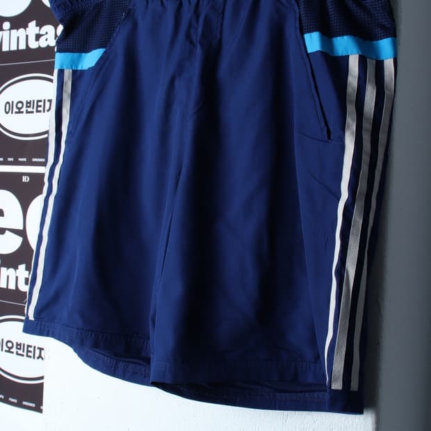 (L-XL) 아디다스 반바지 팬츠 사용감 축구 밴딩 네이비-P9855