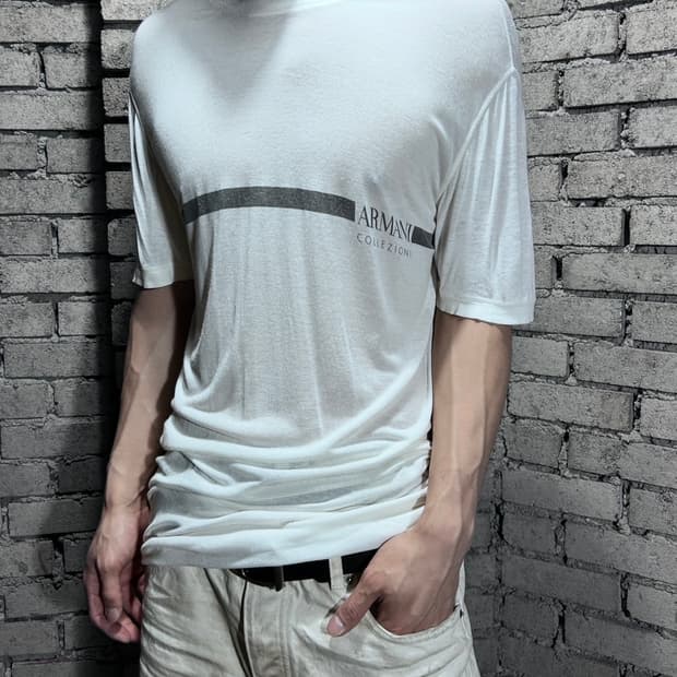 아르마니 꼴레지오니 시어 롱 티셔츠