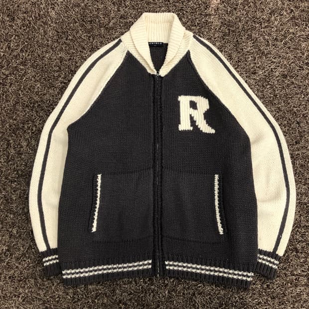 유니클로 재팬 니트 집업 자켓