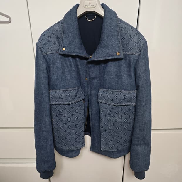 정품 루이비통 카펜더 데님 패딩 50사이즈