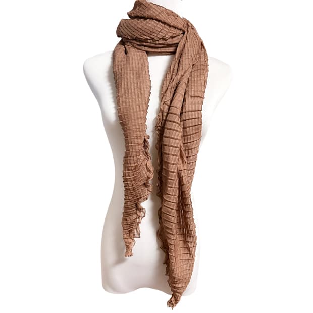 (이체시에눌)일본 그런지 페어리 낙엽 포인트 주름 브라운 핀터깔 머플러