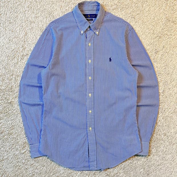폴로 랄프로렌 신형 슬림핏 블루포니 스트라이프 셔츠