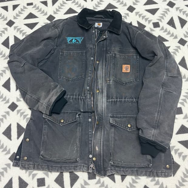 칼하트 오리지널 디트로이트 블랙 워크 자켓