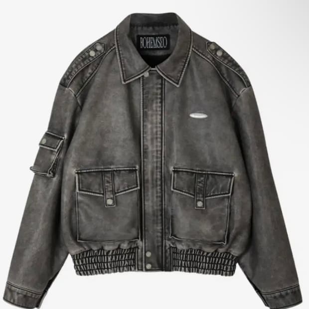 보헤미안서울 보헴서 봄버 레더 자켓