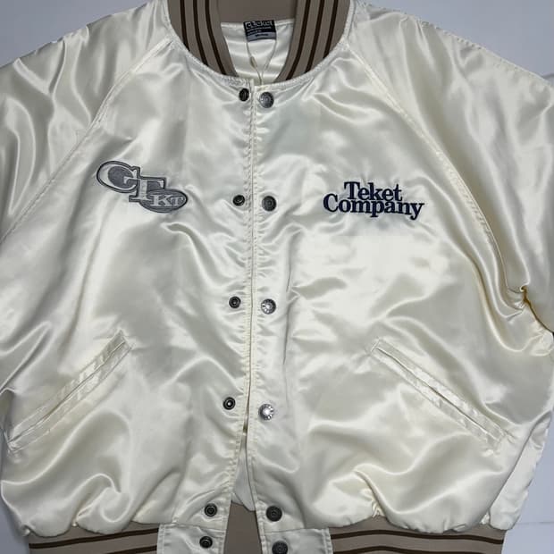 TEKET) keyword satin jacket _ cream