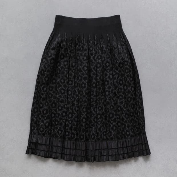 flower pleats skirt 