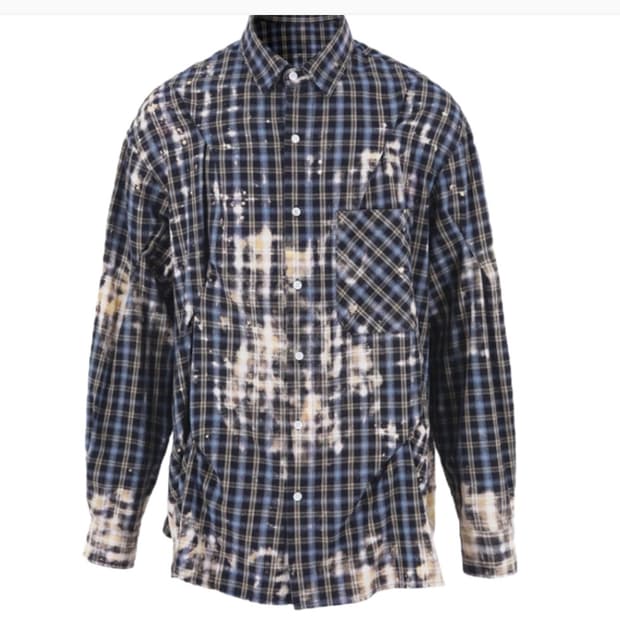 [OS] 노쿨러스 블리치드 바이트 셔츠 네이비