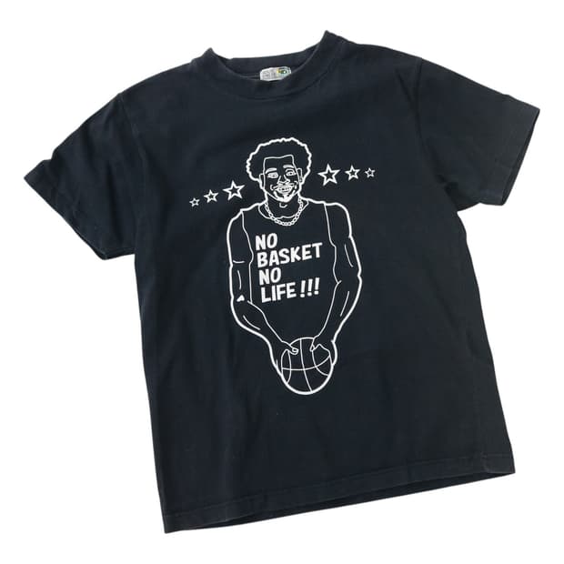 빈티지 NO BASKET NO LIFE 그래픽 티셔츠 (M)