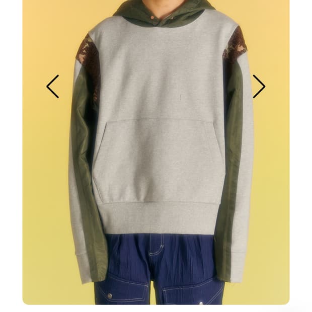 엔더슨벨 contrast hoodie olive XL