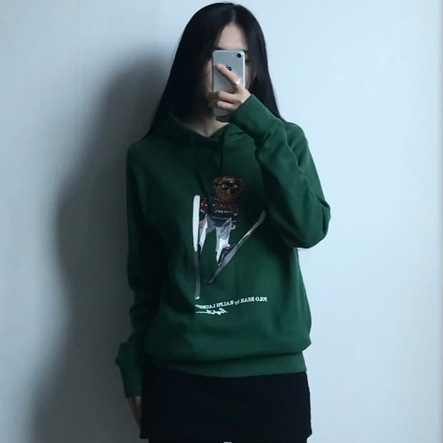 폴로 랄프로렌 신형 스키베어 그린 후드티