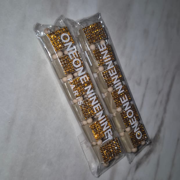 1199bazo kluf linestone gold bracelet