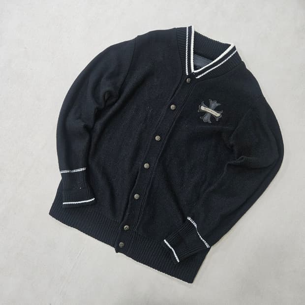 XL 빈티지 고급 로고 니트 가디건 0401Y