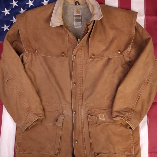 오리지날 90's 칼하트 덕 케이프 오버핏 코트