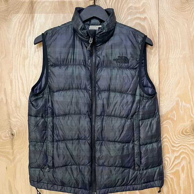 노스페이스 블랙워치 체크 다운 베스트