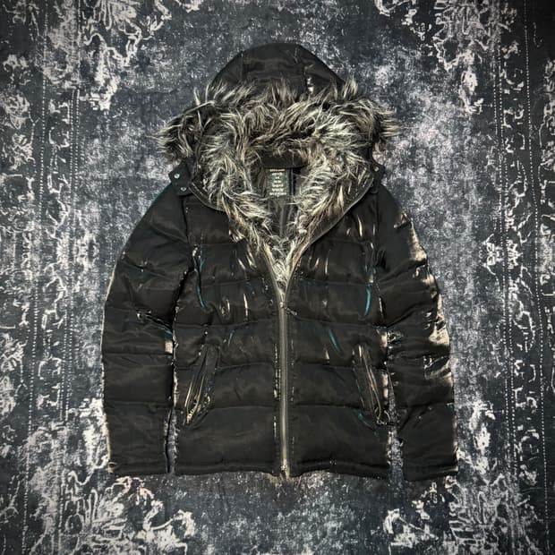 MIDAS Down Jacket Double Zip Glossy Blac