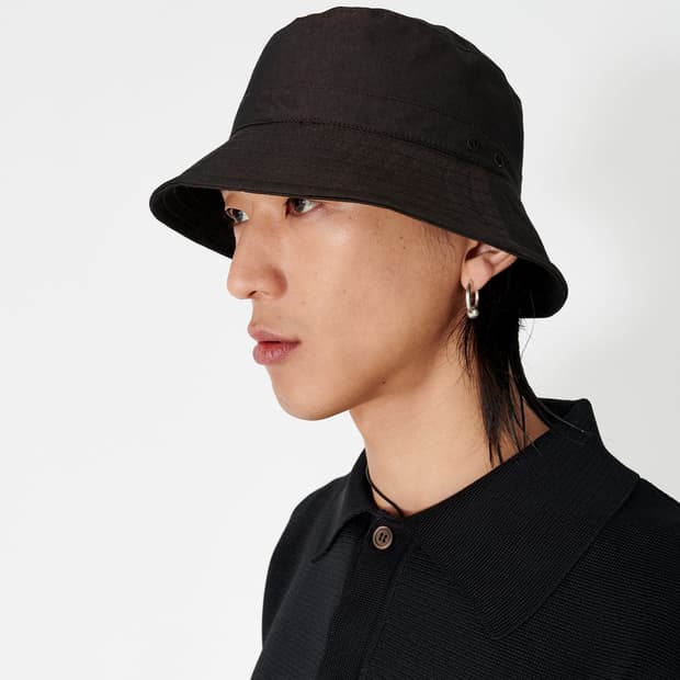 [M/L] 아워레가시 리퀴드 나일론 버킷햇 블랙