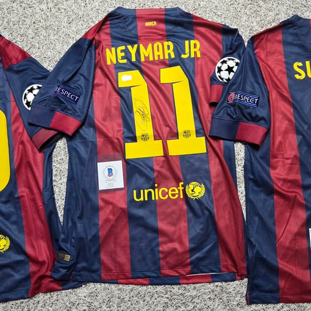 14-15 바르셀로나 MSN 메시 네이마르 수아레즈 사인 유니폼 판매