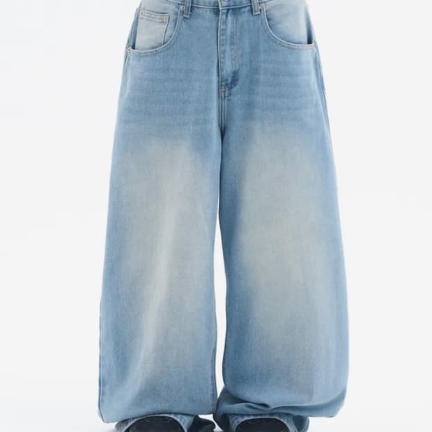 아메스월드와이드 OVERFIT STITCH DENIM PANTS