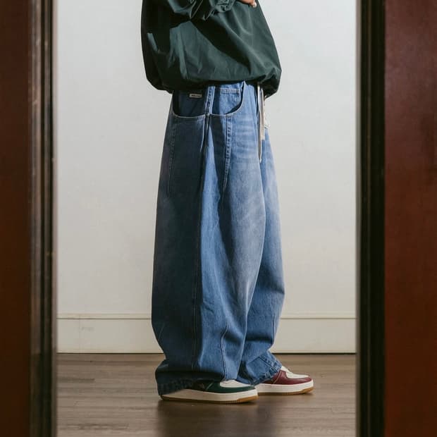 앵글런 벌룬 청바지